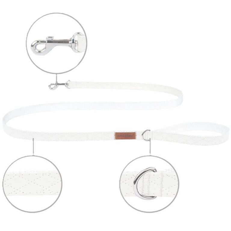 AMIPLAY GUINZAGLIO NEW YORK ECOPELLE bianco