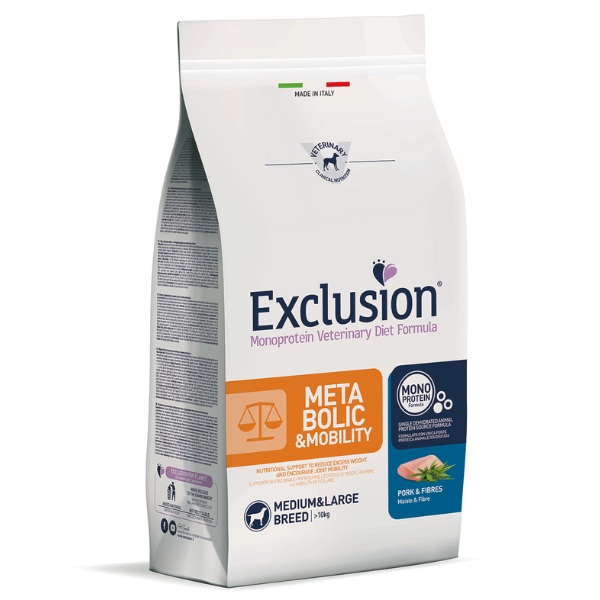 EXCLUSION DIET METABOLIC & MOBILITY MAIALE E FIBRE MEDIUM/LARGE 2 KG