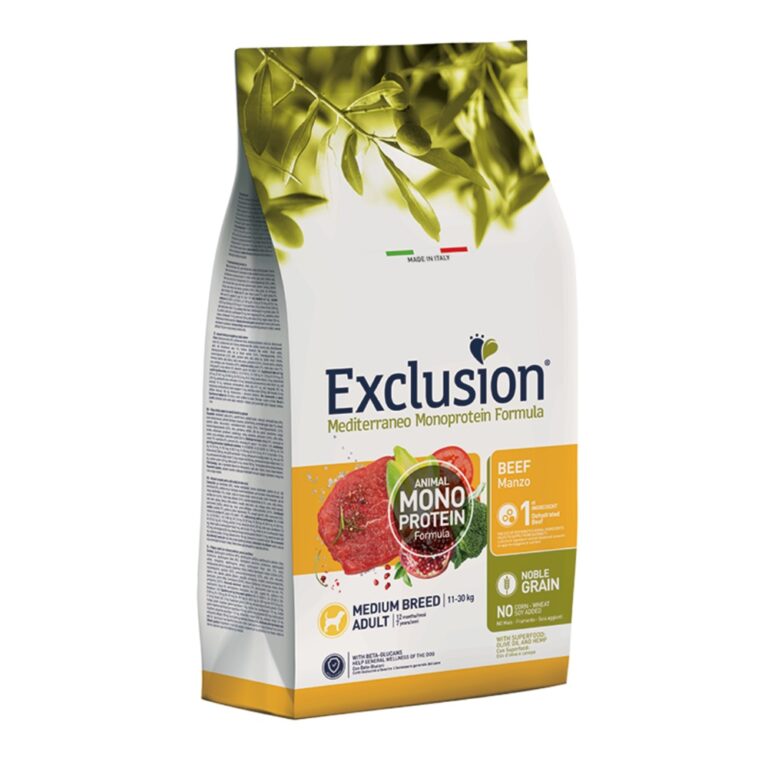 EXCLUSION MEDITERRANEO MEDIUM ADULT MANZO 3 KG