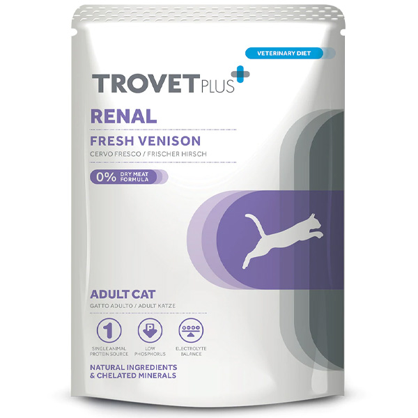 TROVET GATTO RENAL CERVO POUCH 85 GR